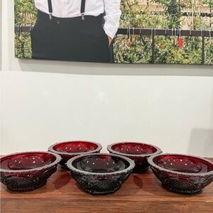 (5) FIVE Avon Cape Cod 1876 Collection 5.25" Small Fruit Dessert Bowls